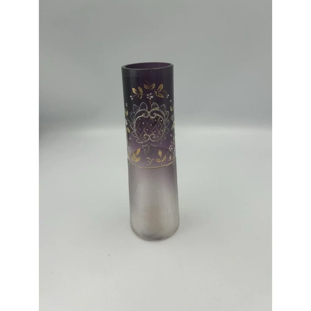 Bohemian Art Glass Cylinder Vase. Moser Or Harrach Circa 1890 1910 Czech Glass